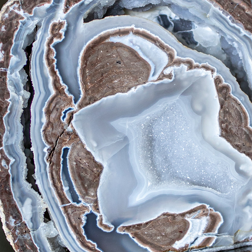 Crystalized... Blue Chalcedony Dugway Geode