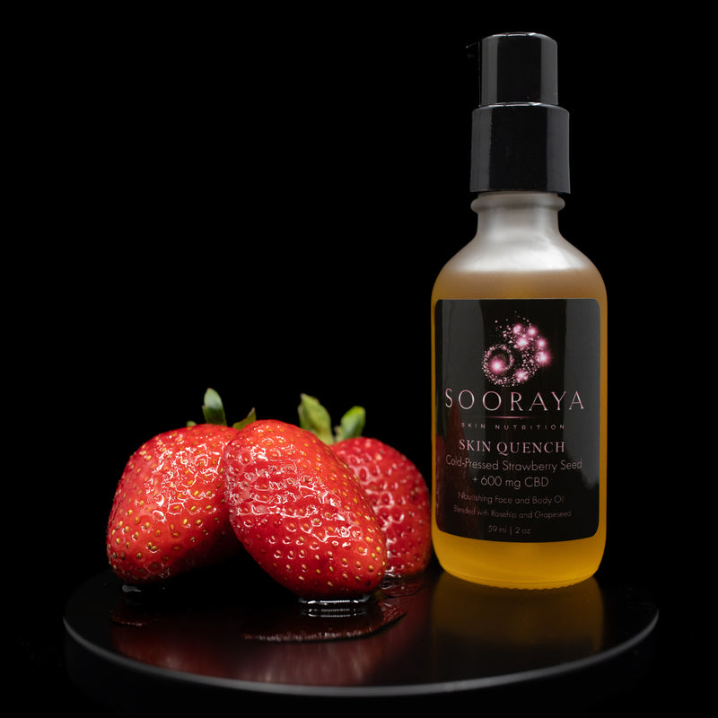 Skin Quencher - Cold-Pressed Strawberry Seed + CBD Nourishing Face and Body Oil