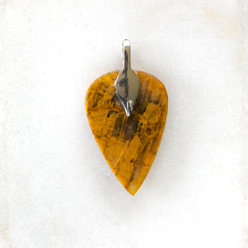 Yellow Jasper Inverted Teardrop Pendant