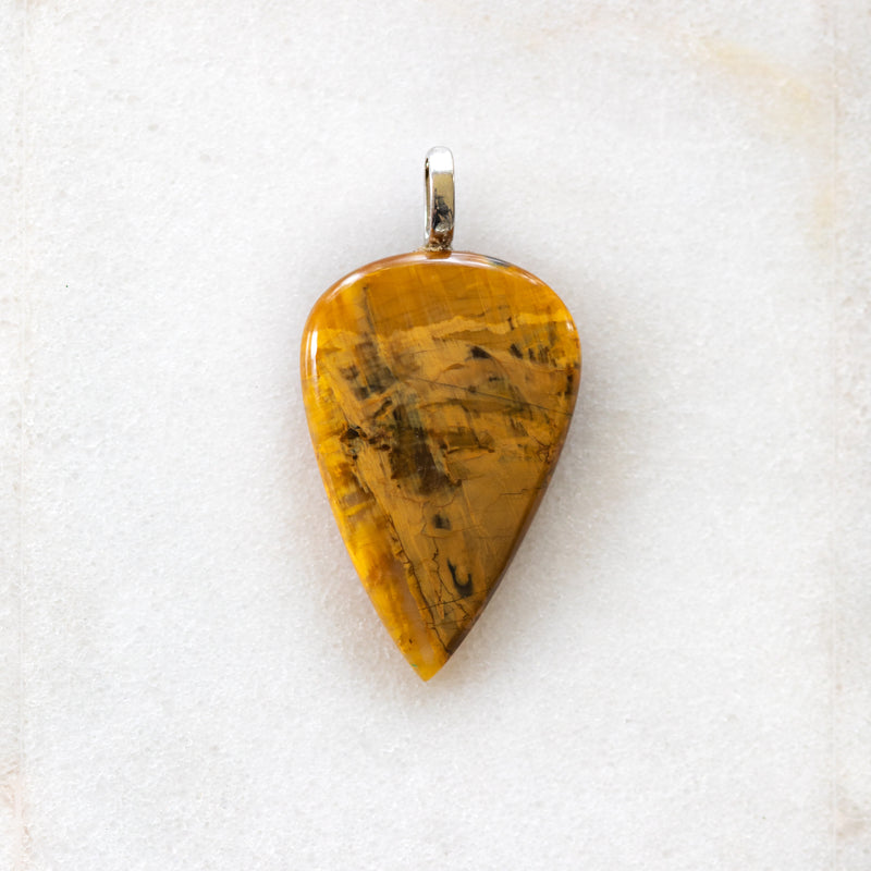 Yellow Jasper Inverted Teardrop Pendant