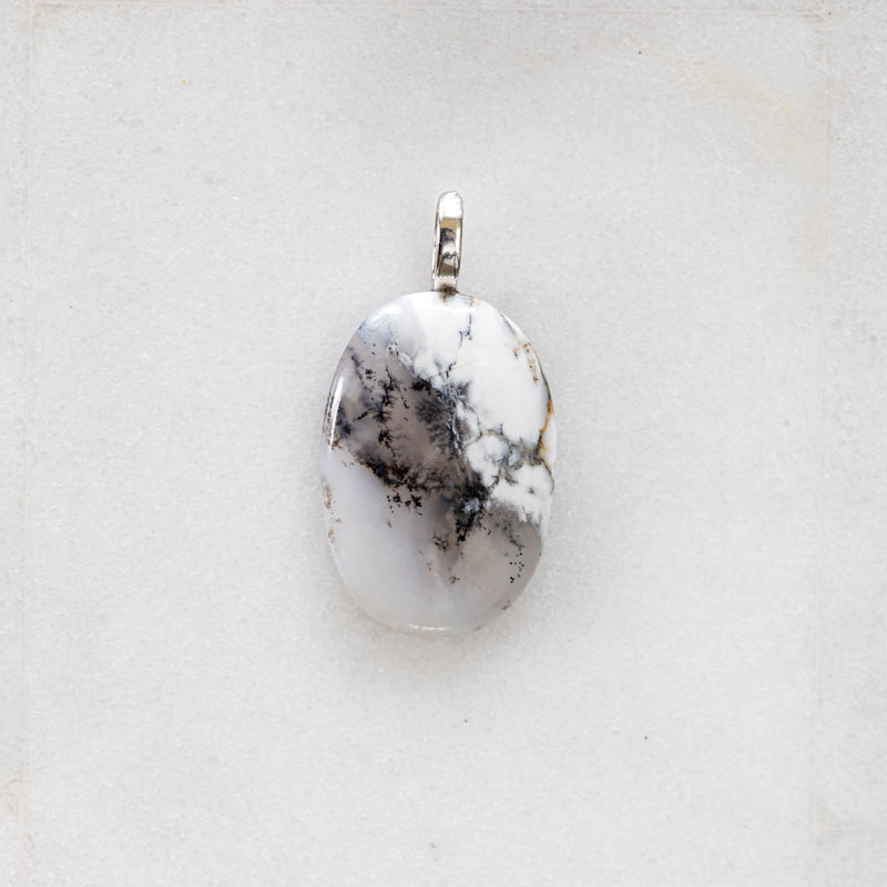 Dendritic Agate Oval Pendant